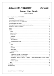 Reliance Wi-Fi SER8189 User Manual