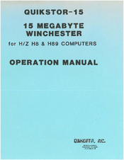 Quickdata Quikstor QS-15 Operation Manual
