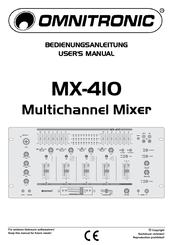 Omnitronic MX-410 User Manual