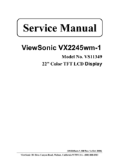 ViewSonic VX2245wm-1 Service Manual