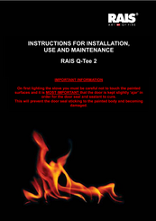 Rais Q-Tee 2 Instructions For Installation, Use And Maintenance Manual