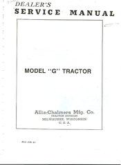 Allis-Chalmers G Service Manual