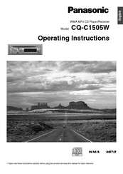 Panasonic CQ-C1505W Operating Instructions Manual