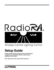 Lutron Electronics RadioRA Setup Manual