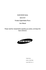 Samsung SGH-E747 User Manual