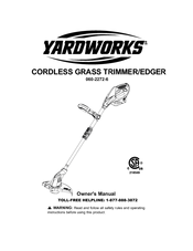 Yardworks Grass trimmer/edger Owner's Manual