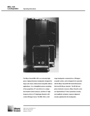 Meyer Sound Loudspeaker MSL-10A Operating Instructions Manual
