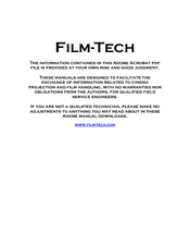 Film-Tech TM-1 Installation & User Manual