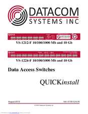 Datacom Systems VS-1212-F Quick Install Manual