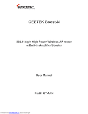 geetek Boost-N GT-APN User Manual