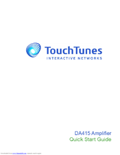 TouchTunes DA415 Quick Start Manual