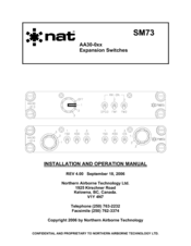 Nat AA30-0 Series Installation And Operation Manual