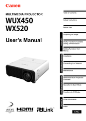 Canon WUX450 User Manual