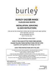 Burley G4237 IMAGE Installation, Servicing  & User Instructions