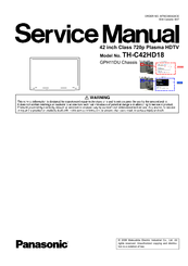 Panasonic TH-C42HD18 Service Manual