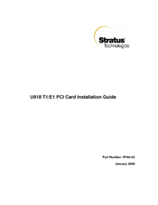 Stratus U918 T1 Installation Manual