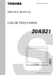 Toshiba 20AS21 Service Manual