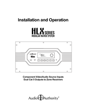 Audio Authority HLX Series Installation And Operation Manual