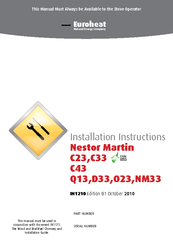 Euroheat Nestor Martin C23 Installation Instructions Manual