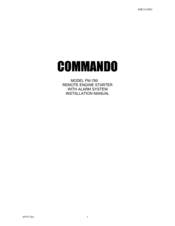 Commando FM-760 Installation Manual