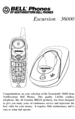 Northwestern Bell Excursion 36000 Instructions Manual
