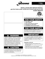Modine Manufacturing DBP Installation And Service Manual