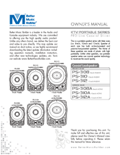 Better Music Builder KTV/Portable PS-310 Owner's Manual
