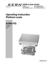 KERN FIS 3K1 IPM Operating	 Instruction