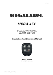 Megalarm MEGA 474 Installation And Operation Manual