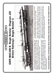 Connoisseur Models GWR MACAW B Bogie Bolster Diagram J28British Railways Bogie Bolster C User Manual