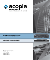 Acopia Adaptive Resource Switch Cli Maintenance Manual