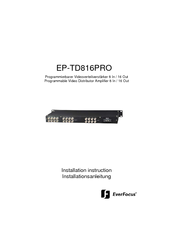 EverFocus EP-TD816PRO Installation Instruction