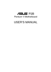 Asus P2B User Manual