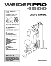 Weider 4500 User Manual