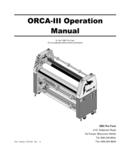 GBC OORCA-III Operation Manual