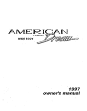 Fleetwood American Dream 1995 Owner's Manual