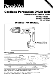 Makita 8412DW Instruction Manual
