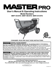 Master pro MHP-215-KFA Manuals | ManualsLib