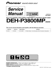 Pioneer CRT3557 Service Manual