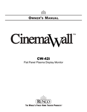 Runco CinemaWall CW-42i Owner's Manual