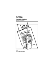 Motorola GP300 Operating Instructions Manual