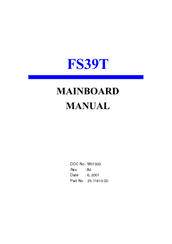 FIC FS39T Manual