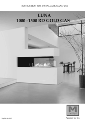 M Design LUNA 1300 RD GOLD GAS Instructions For Installation And Use Manual