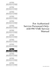 Alpha Microsystems AM-990 Service Manual