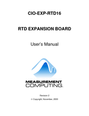 Measurement Computing CIO-EXP-RTD16 User Manual