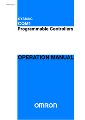 Sysmac CQM1 Operation Manual