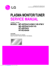 LG MT-42PZ47M Service Manual