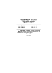 Wood-mizer 1992 LT40HD Operation & Maintenance Manual