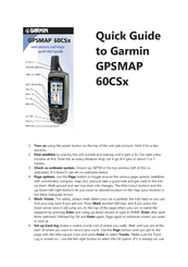 Garmin GPSMAP 60CSx Manuals | ManualsLib