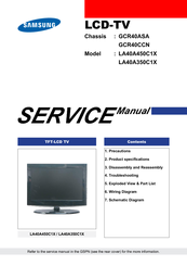 Samsung LA40A350C1X Service Manual